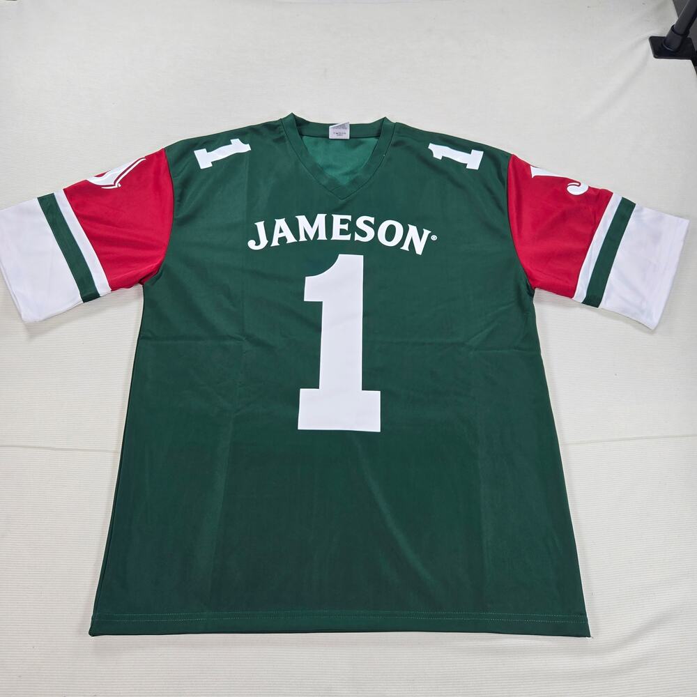 Jameson Irish Whiskey #1 Green Football Jersey Men's Size Medium
